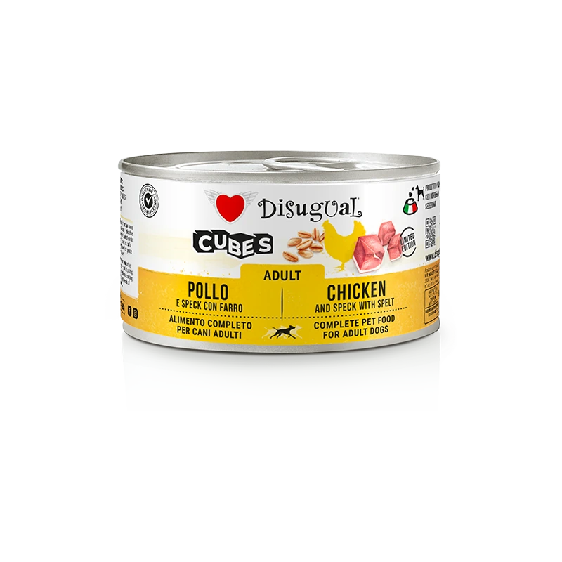 Disugual Cubes — Pui, speck și speltă — 150 g