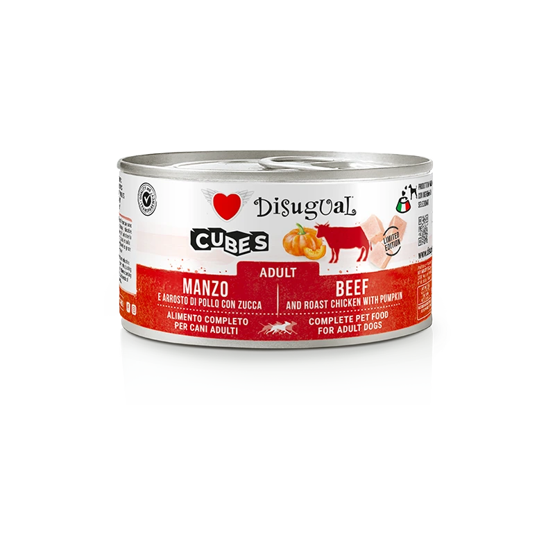 Disugual Cubes — Vită, pui și dovleac — 150 g