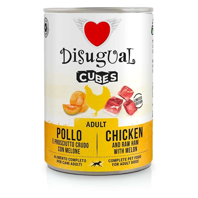 Disugual Cubes — Pui, prosciutto crudo și pepene galben — 400 g